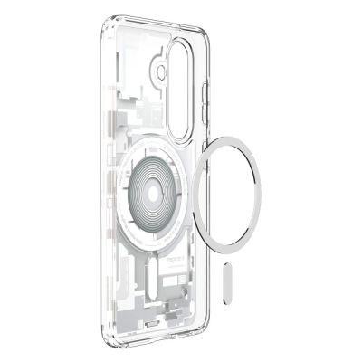 4. Etui Spigen Ultra Hybrid Mag MagSafe na Samsung Galaxy S26 Zero One - przezroczysto-białe