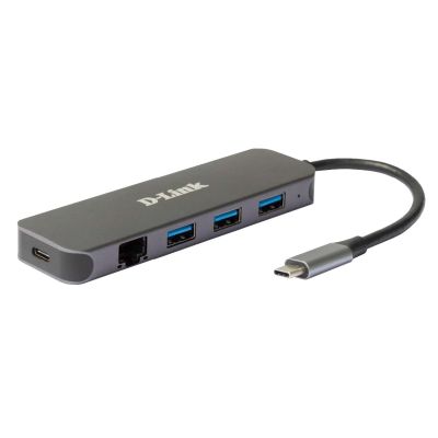 D-Link DUB-2334 stacja dokująca Przewodowa USB Type-C Szary