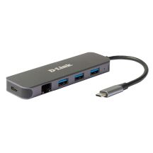 D-Link DUB-2334 stacja dokująca Przewodowa USB Type-C Szary