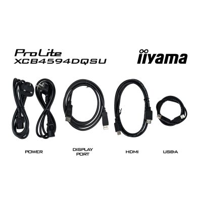 17. iiyama ProLite XCB4594DQSU-B1 monitor komputerowy 113 cm (44.5") 5120 x 1440 px Dual QHD LED Czarny