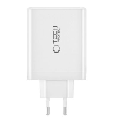 2. Ładowarka Tech-Protect NC100W-GAN sieciowa GaN 3x USB-C PD 100W / USB-A QC 3.0 - czarna