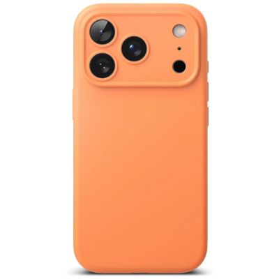 4. Etui Ringke Silicone Magnetic MagSafe na iPhone 17 Pro - pomarańczowe