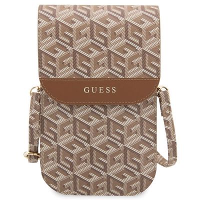 2. Torebka Guess GCube Stripe - brązowa