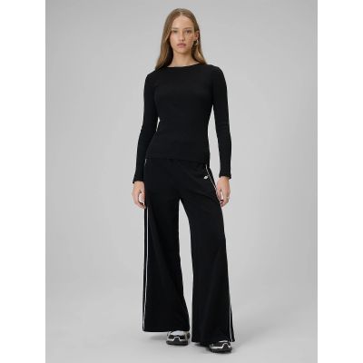 8. Longsleeve slim z prążkowanej dzianiny damski 4F 4FRAW25TLONF656-20S