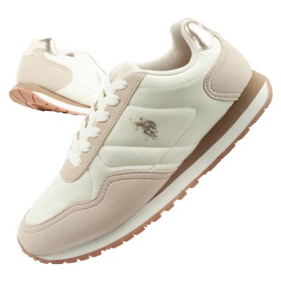 U.S Polo Assn buty sportowe sneakersy damskie modne wygodne ecru