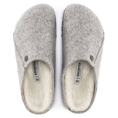 11. Kapcie męskie/damskie ocieplane Birkenstock Zermatt Light Gray z wełnianego filcu regular szerokie (1015092)