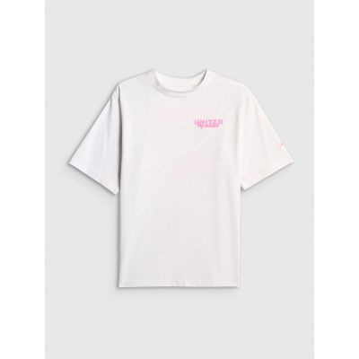 5. T-shirt loose z nadrukiem dziewczęcy 4F 4FJRSS26TTSHF3910-10S