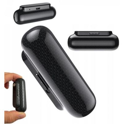 6. Dyktafon GoSpy VOS Q77 2w1 z detekcją głosu 8GB 20 dni Czarny