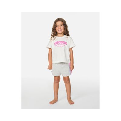 3. Koszulka dziewczęca RIP CURL Surf Puff Relaxed Tee -Girl biała