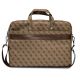 3. Torba Guess Saffiano 4G Triangle Logo na laptopa 16'' - brązowa