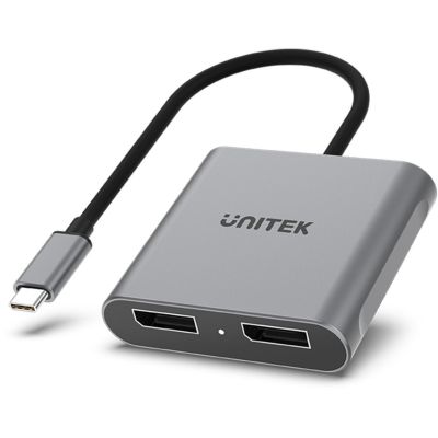 4. Unitek V1404A Adapter USB-C na 2x port DP 1.4 8K 60Hz