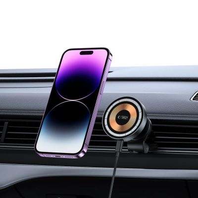 8. Uchwyt Tech-Protect MM15W-V5 samochodowy na telefon z ładowarką indukcyjną MagSafe 15W na kratkę nawiewu - czarny