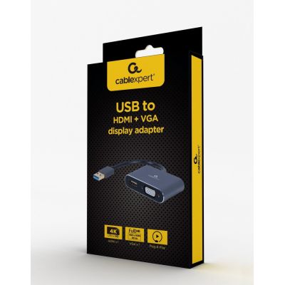 3. I/O ADAPTER USB3 TO HDMI/VGA/GREY A-USB3-HDMIVGA-01 GEMBIRD