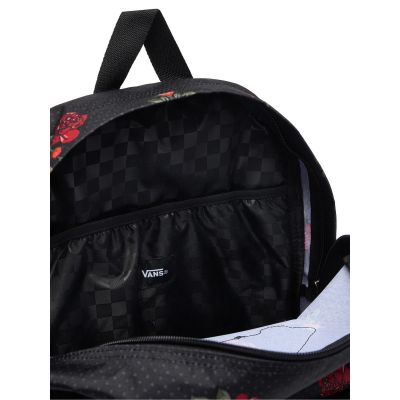 4. Plecak szkolny Vans Old Skool Classic Backpack – czarny w róże 22L