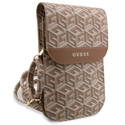 3. Torebka Guess GCube Stripe - brązowa