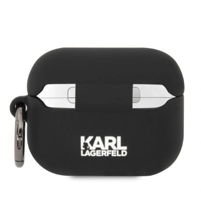 2. Etui Karl Lagerfeld Silicone Karl Head 3D na AirPods Pro cover - czarne