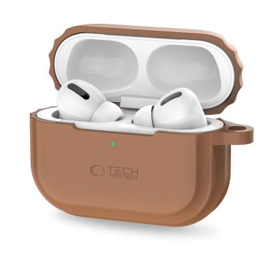 5. Etui Tech-Protect Silicone Rope na Apple AirPods Pro 1 / 2 - brązowy