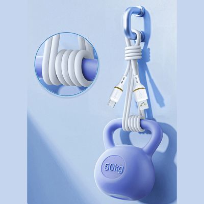 5. Kabel Dudao L25C USB-C - USB-C silikonowy 60W 1m - biały