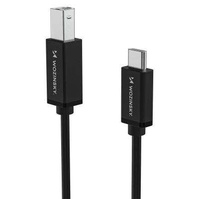 3. Kabel Wozinsky WKDDY2S USB-B - USB-C 2m - czarny