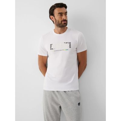 T-shirt slim z nadrukiem męski 4F 4FRAW26TTSHM4666-10S