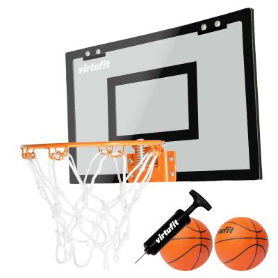 10. VIRTUFIT TABLICA DO KOSZYKÓWKI PRO MINI Z 2 PIŁKAMI I POMPKĄ - CZARNA