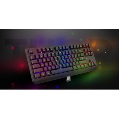 GENESIS Thor 230 TKL klawiatura Gaming USB + RF Wireless + Bluetooth QWERTY Szary