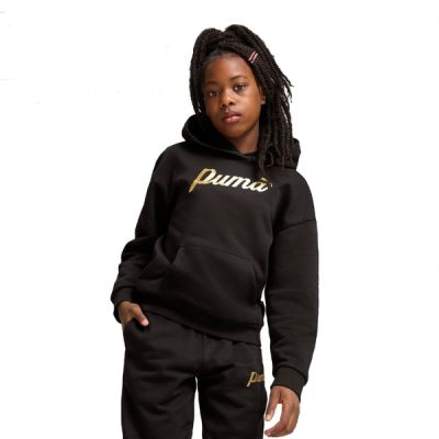 Puma bluza dziecięca sportowa kangurka ESS+ Script dla dziewczynki