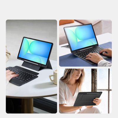 6. Etui z klawiaturą Dux Ducis (DK series) na Samsung Tab S10 FE+ (Plus) z podświetleniem - czarna