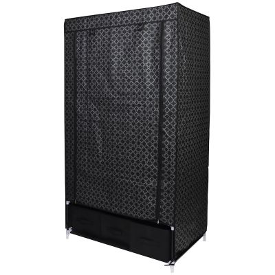 24. SZAFA TEKSTYLNA GARDEROBA 88x50x160CM ORNAMENT 45245