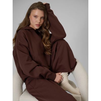 Bluza dresowa regular z kapturem damska 4F 4FRSS26TSWSF2926-80S