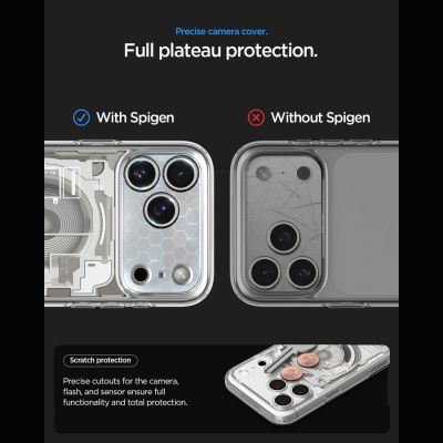 8. Etui Spigen Ultra Hybrid MagSafe Zero One na iPhone 18 Pro / 17 Pro - tytanowy