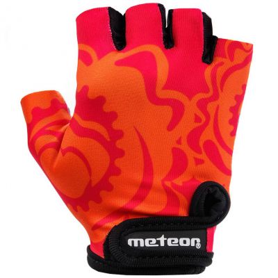 2. Rękawiczki rowerowe Meteor Big Flower JR 24181-24183