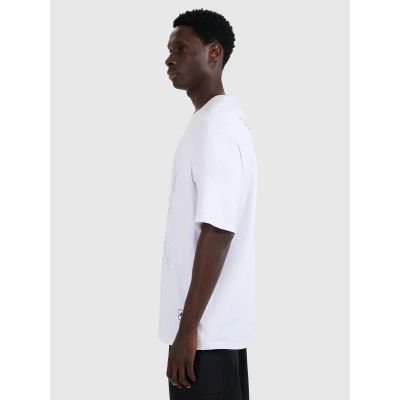 7. T-shirt oversize z nadrukiem męski 4F 4FRAW25TTSHM3257-10S