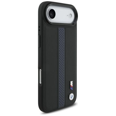 4. Etui BMW M Perforated Stripe Logo MagSafe na iPhone 17 Air - niebieskie
