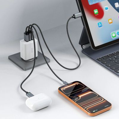 8. Ładowarka sieciowa Tech-Protect NCA65W-GAN 3-Porty 65W - biała