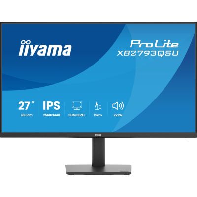 23. iiyama ProLite XB2793QSU-B1 monitor komputerowy 68,6 cm (27") 2560 x 1440 px Quad HD LED Czarny