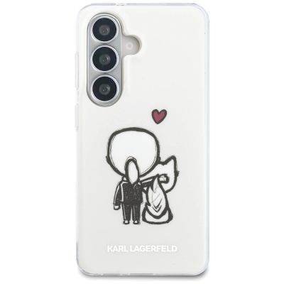 3. Etui Karl Lagerfeld IML Karl&Choupette MagSafe na Samsung Galaxy S26 - przezroczyste