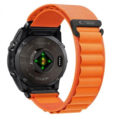 Pasek Tech-Protect Nylon Pro na Garmin Fenix 5X / 5X Plus / 6X / 6X Pro / 7X / 8 / 8 Pro / 9 / 9 Pro (47 mm) - pomarańczowy