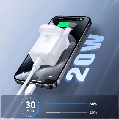 3. Ładowarka sieciowa Joyroom JR-TCF20 PD 20W (wtyczka UK) z kablem USB-C 1m - biała