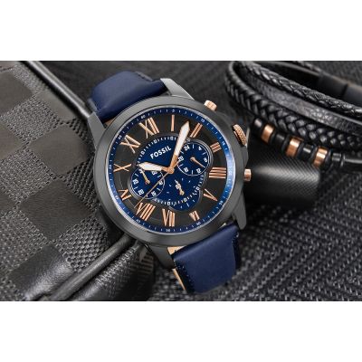 5. Zegarek Męski FOSSIL Grant Leather FS5061 + BOX