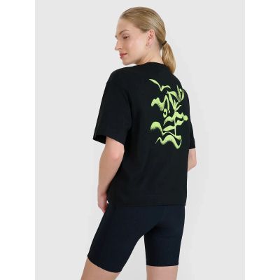 T-shirt regular z nadrukiem damski 4F 4FWSS25TTSHF1967-20S