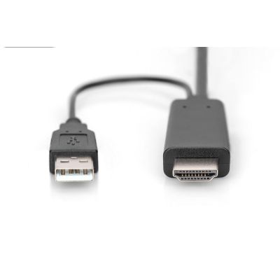 2. Kabel adapter HDMI 4K 30Hz zasilanie USB A na DisplayPort 2m