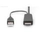 2. Kabel adapter HDMI 4K 30Hz zasilanie USB A na DisplayPort 2m