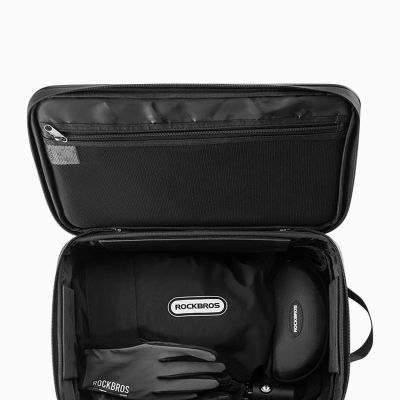 14. Torba rowerowa Rockbros A30 ROAD TO SKY składana na bagażnik 15-30 l - szara