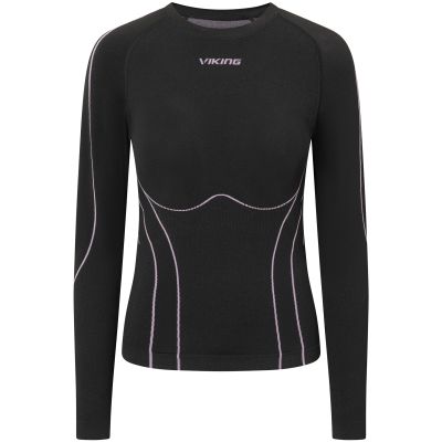 Bielizna damska VIKING Etna 2.0 Lady Longsleeve Bamboo czarno-fioletowa