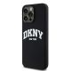 2. Etui DKNY Liquid Silicone White Printed Logo MagSafe na iPhone 15 Pro Max - czarne
