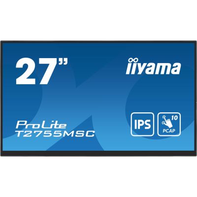 11. iiyama ProLite T2755MSC-B1 monitor komputerowy 68,6 cm (27") 1920 x 1080 px Full HD LED Ekran dotykowy Blad Czarny