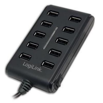HUB USB Logilink UA0125 10-portowy USB2.0 z zasilaczem 3,5A