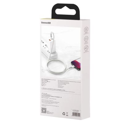 6. Kabel Baseus CATLGD-A02 Lightning - USB-C PD 20W 480Mb/s 2m - biały