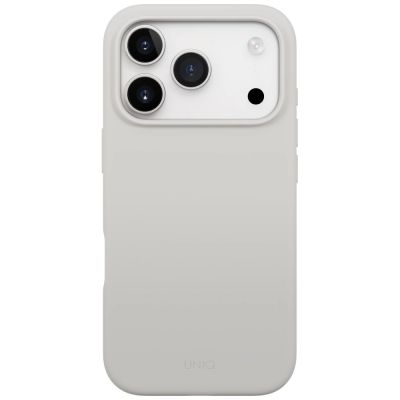 2. Etui UNIQ Lino na iPhone 17 Pro Magclick Charging - szare